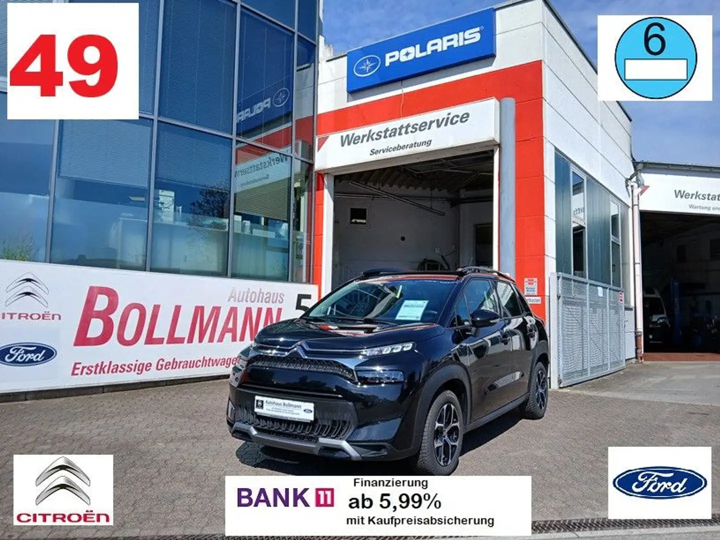 Citroen C3 Aircross Plus,1.Hand,Garantie bis 04/2027 Negro - 1