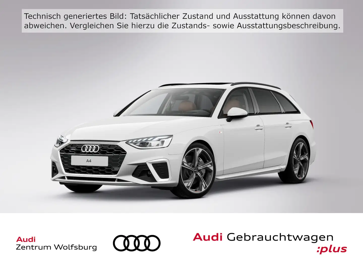 Audi A4 45 TFSI quattro S-tronic S line Pano/AH Weiß - 1