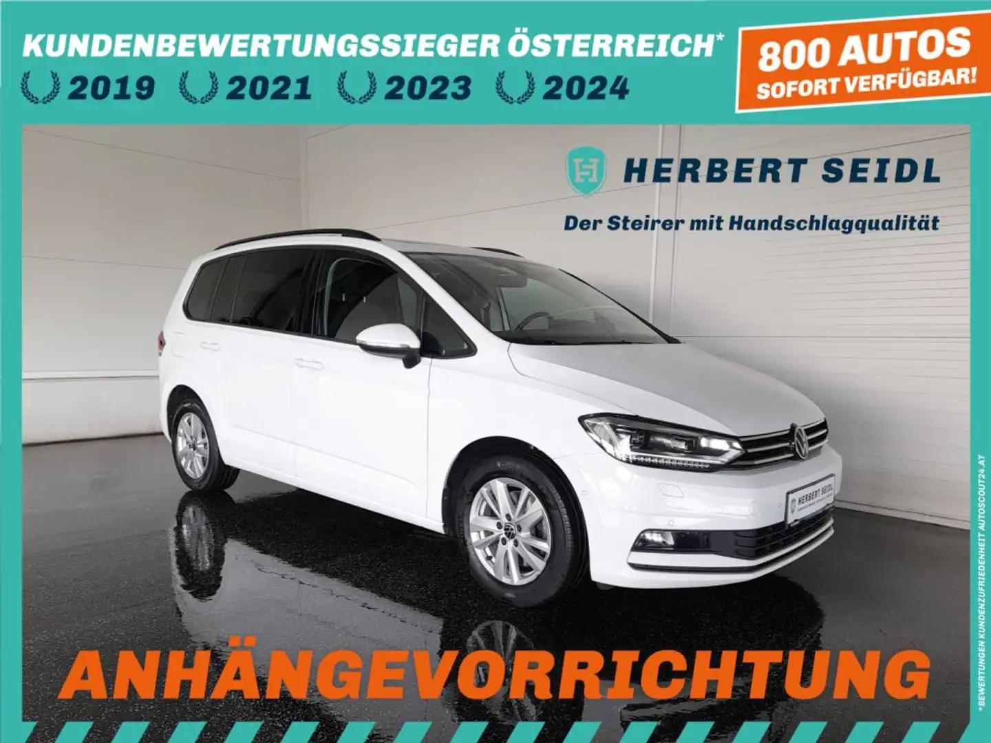 Volkswagen Touran SKY 2,0 TDI DSG *STANDHZG / SKY / LED & FERNLICHTASSIST / NAVI / AHV & KAMERA / TRAVEL ASSIST* Weiß - 1