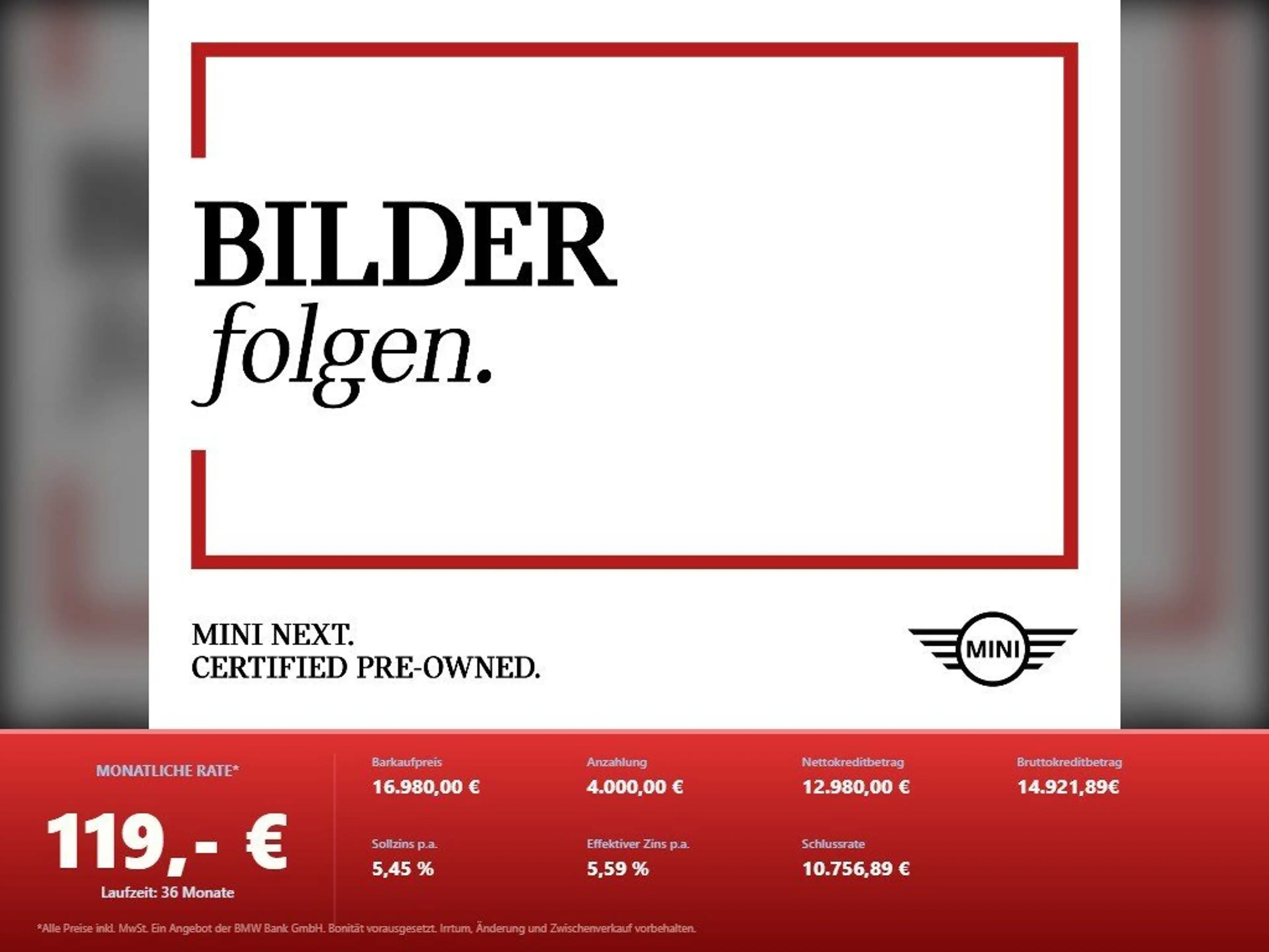 MINI One 3-Türer Carplay Head-Up Rückfahrkamera