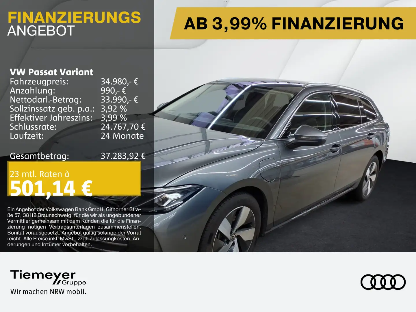 Volkswagen Passat Variant 1.5 TSI eHybrid BUSINESS LM17 NAV Grau - 1