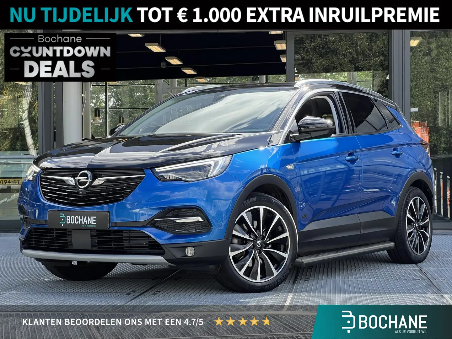 Opel Grandland X 1.6 Turbo Hybrid4 Ultimate PHEV | Leder | Elektris Bleu - 1