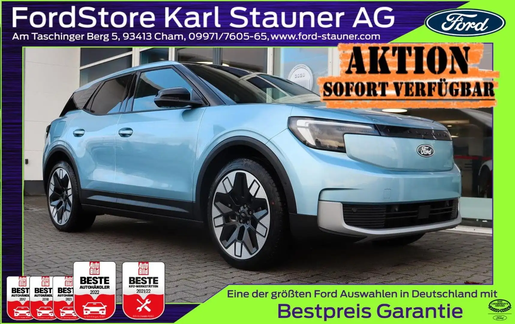 Ford Explorer Premium 77 kWh PANO 21"LMF 0,0 FIN* AHK Bleu - 1