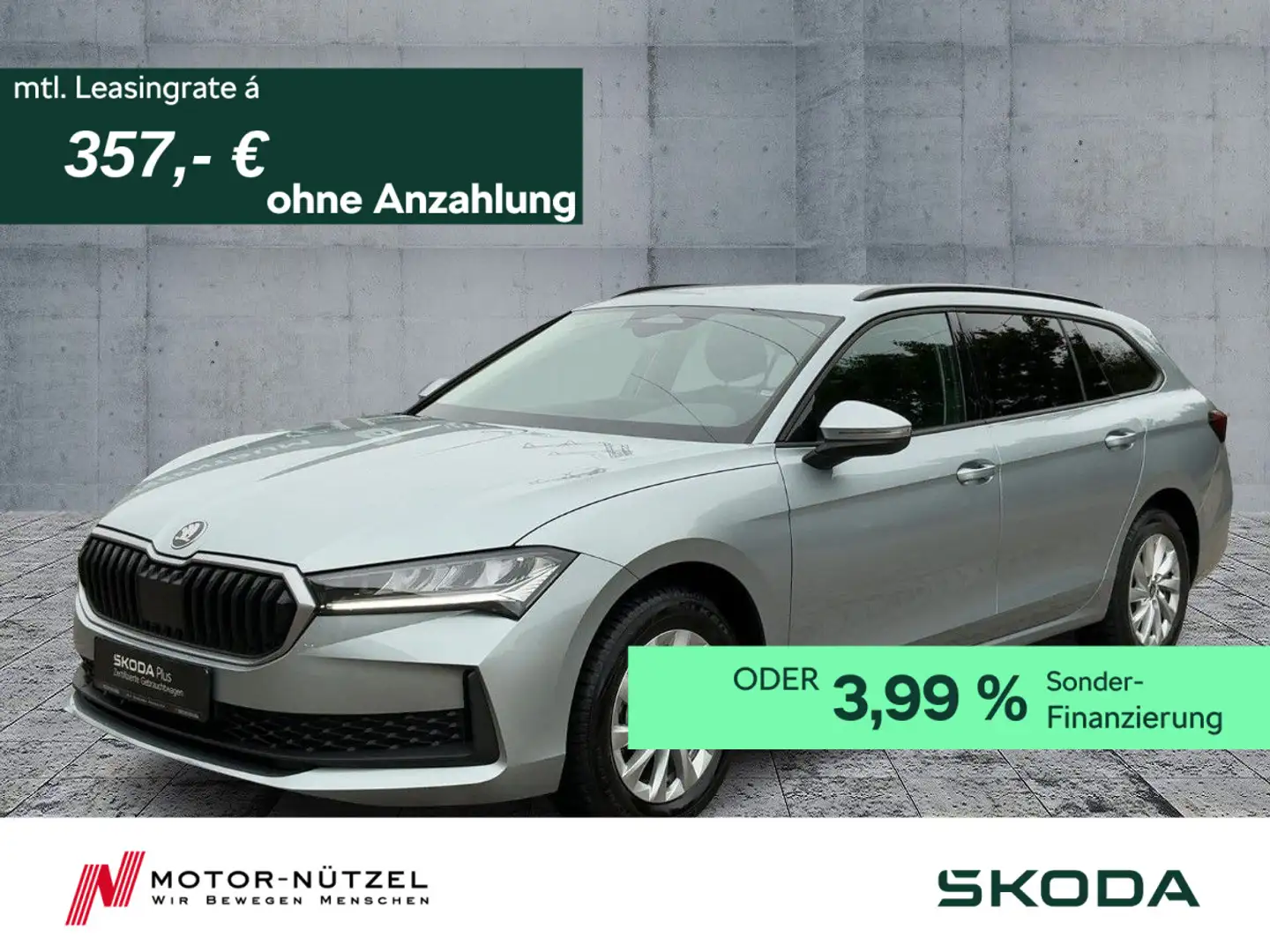 Skoda Superb Combi 2.0 TDI DSG ESSENCE MATRIX+NAVI+ACC Silber - 1