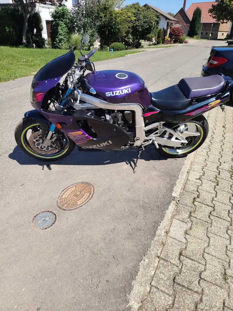 Suzuki GSX-R 750 Dunkle Scheibe, Schule Auspuff, Stahldraht Bremsle Burdeos - 1