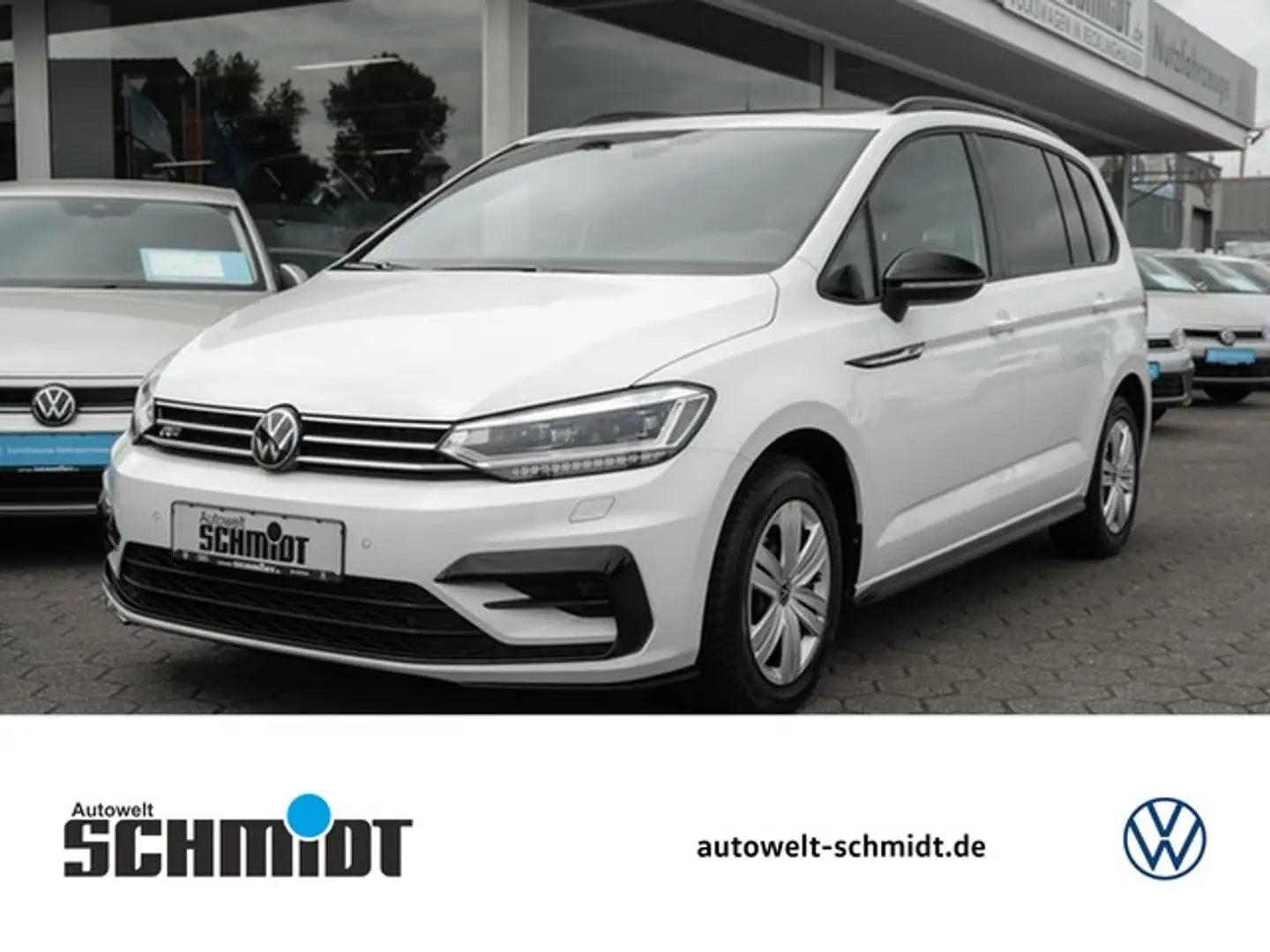 Volkswagen Touran 2,0 TDI DSG R-Line ACC LED AHK Navi R-Kamera Alu Weiß - 1