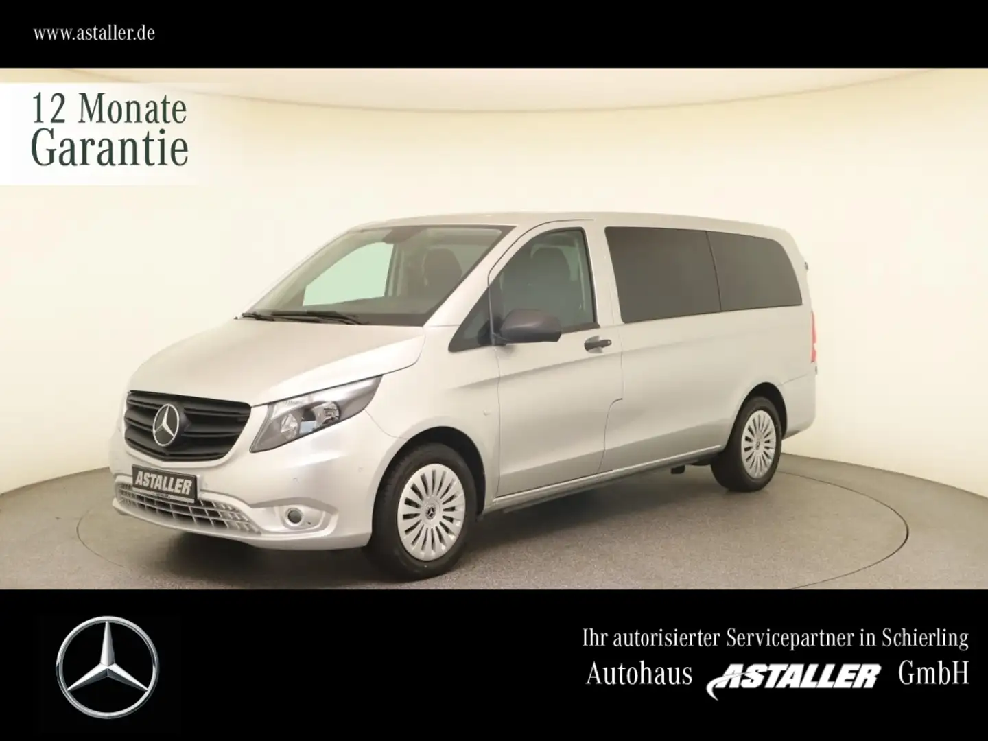 Mercedes-Benz Vito 119 CDI Tourer PRO Lang L2 Kam+Flügeltü+8Si Silber - 1