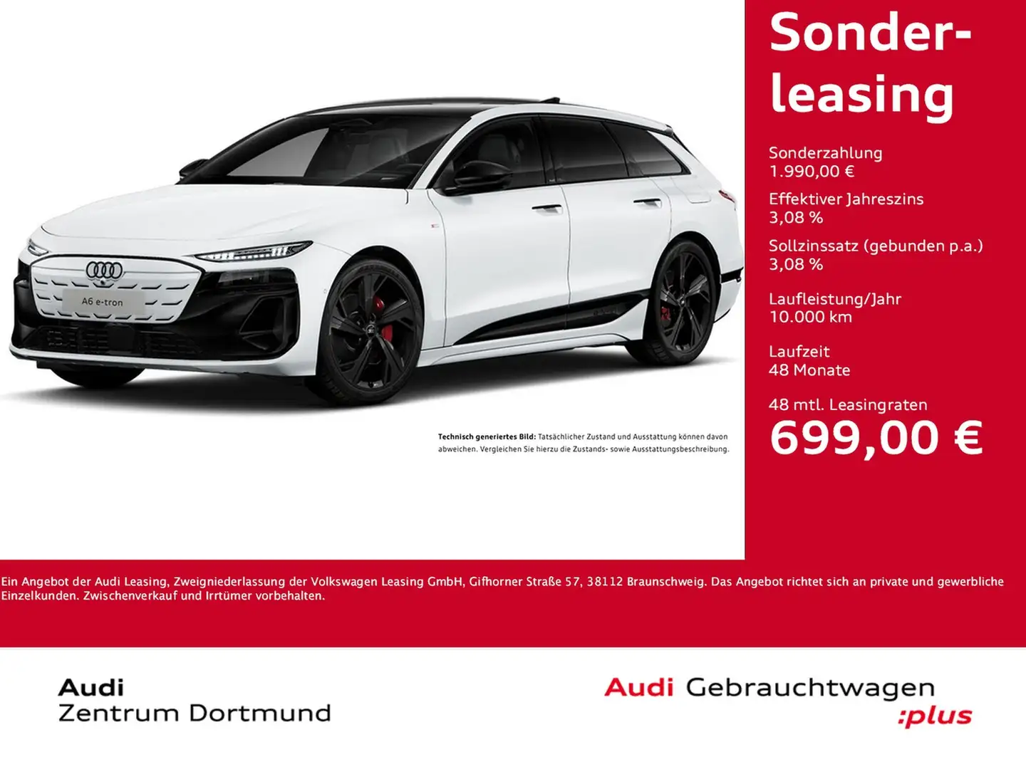 Audi A6 e-tron Avant quattro S LINE PANO B&O AHK LM21 Weiß - 1