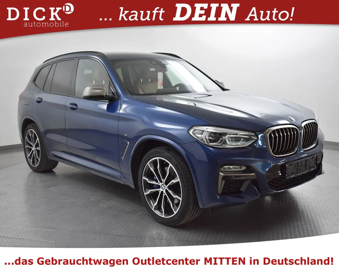 BMW X3 M d SHADO+MEMO+STNDHZ+HEAD+H&K+KAMER+LED+20" Blau - 1