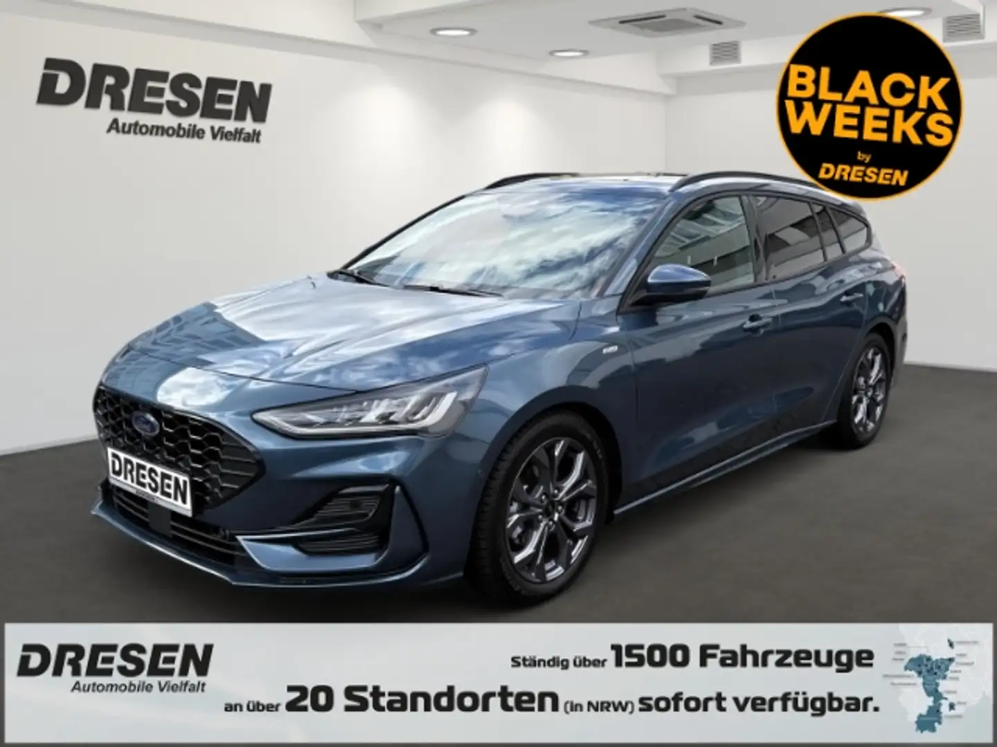 Ford Focus Turnier ST-Line X+el. Panoramadach+Kamera+Navi+Sit Blu/Azzurro - 1