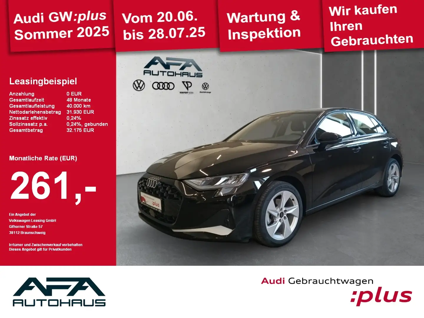 Audi A3 Sportback 35 TFSI Adva. S tronic Nav+*RFK*ACC Schwarz - 1