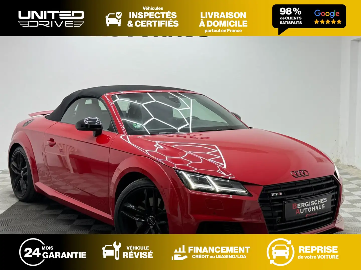 Audi TTS Roadster 2.0 TFSI 310 S tronic 6 Quattro Rouge - 1