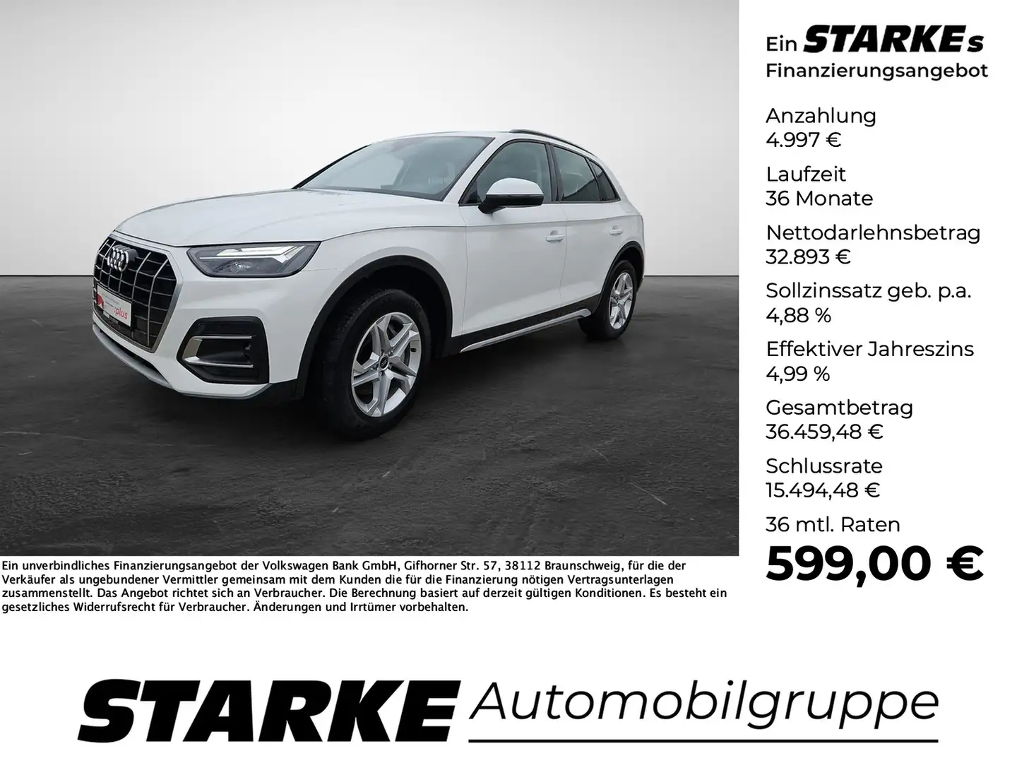 Audi Q5 50 TFSI e S tronic quattro Advanced VirtualCP L... Weiß - 1