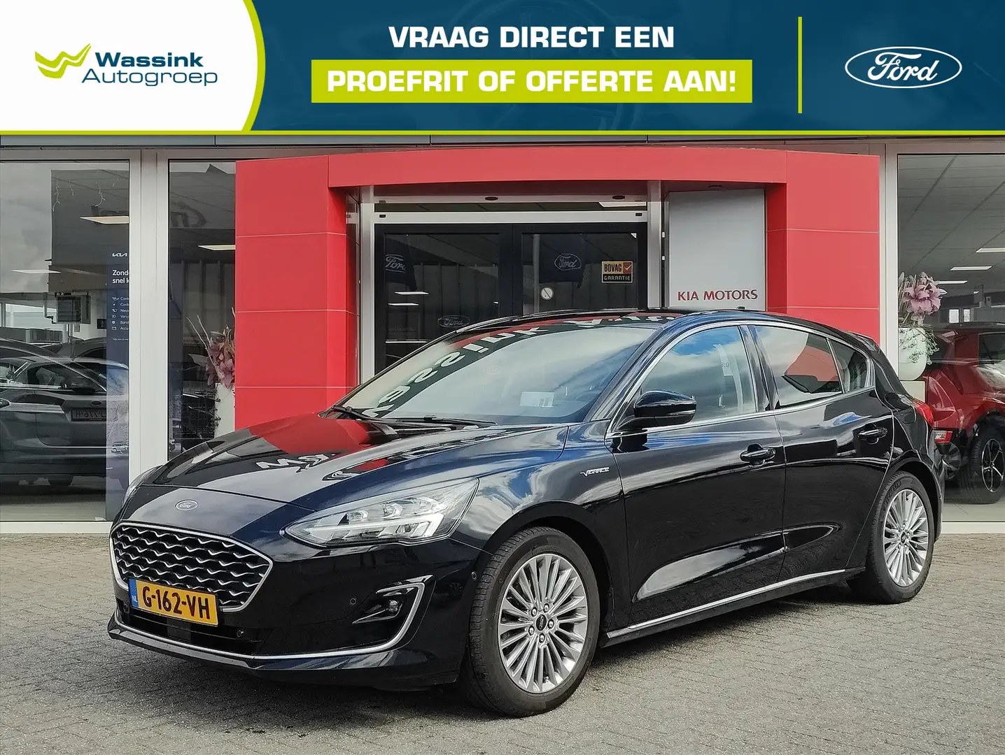 Ford Focus 1.0 EcoBoost 125pk Vignale | Lederen Bekleding | S Zwart - 1