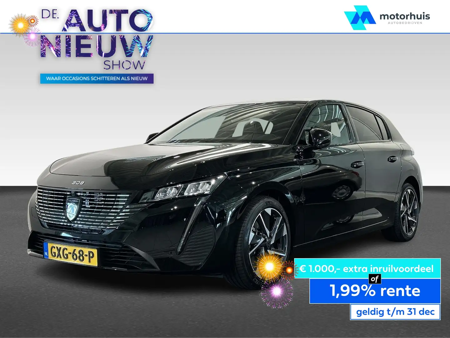 Peugeot 308 1.6 Plug-in Hybrid 180 Allure Automaat Zwart - 1