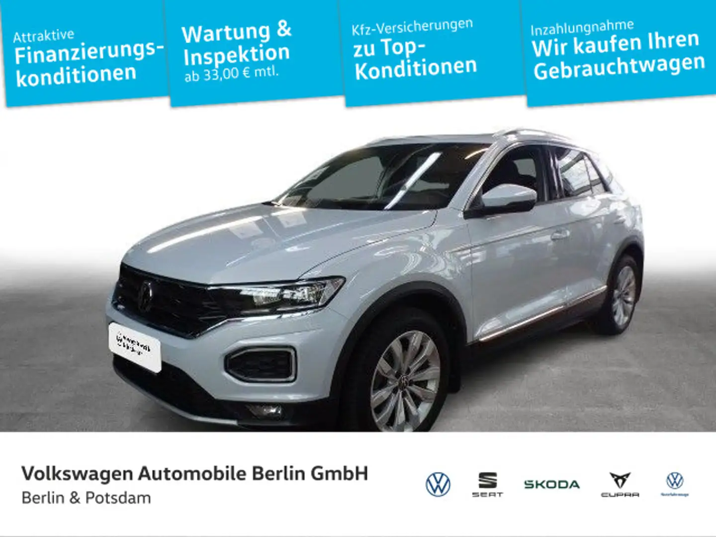 Volkswagen T-Roc 1.5 TSI DSG Sport Navi Pano LED Kamera Weiß - 1