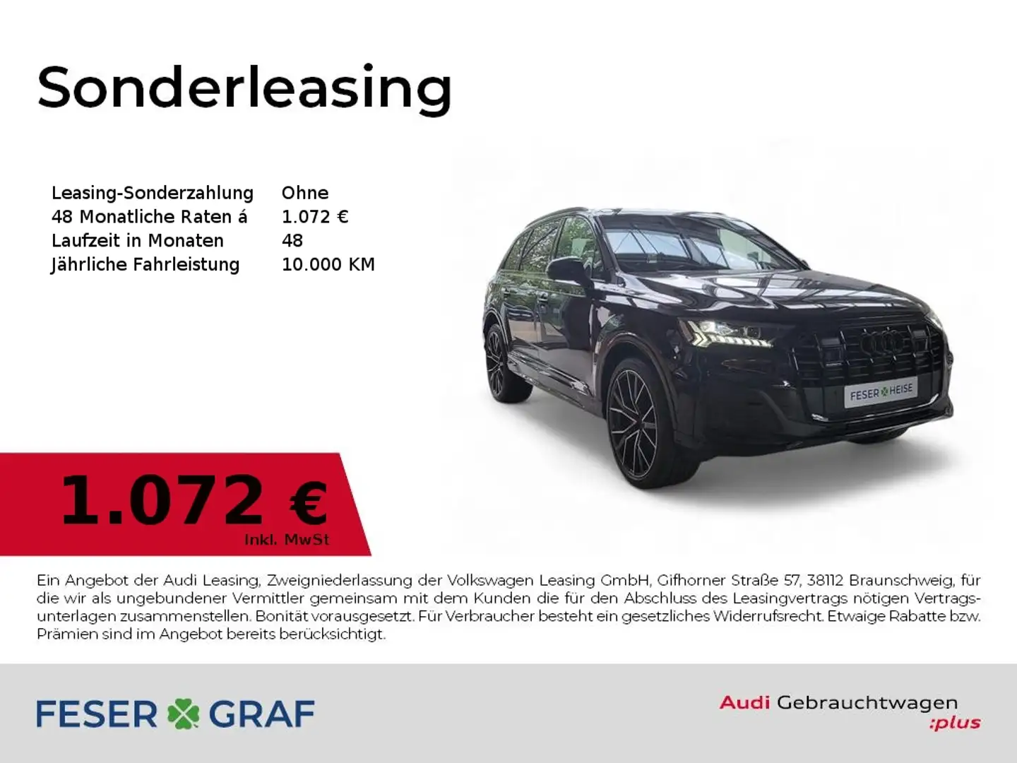Audi Q7 S line Competition 50 TDI qu. AZV/Standh./HD-Matri Schwarz - 1
