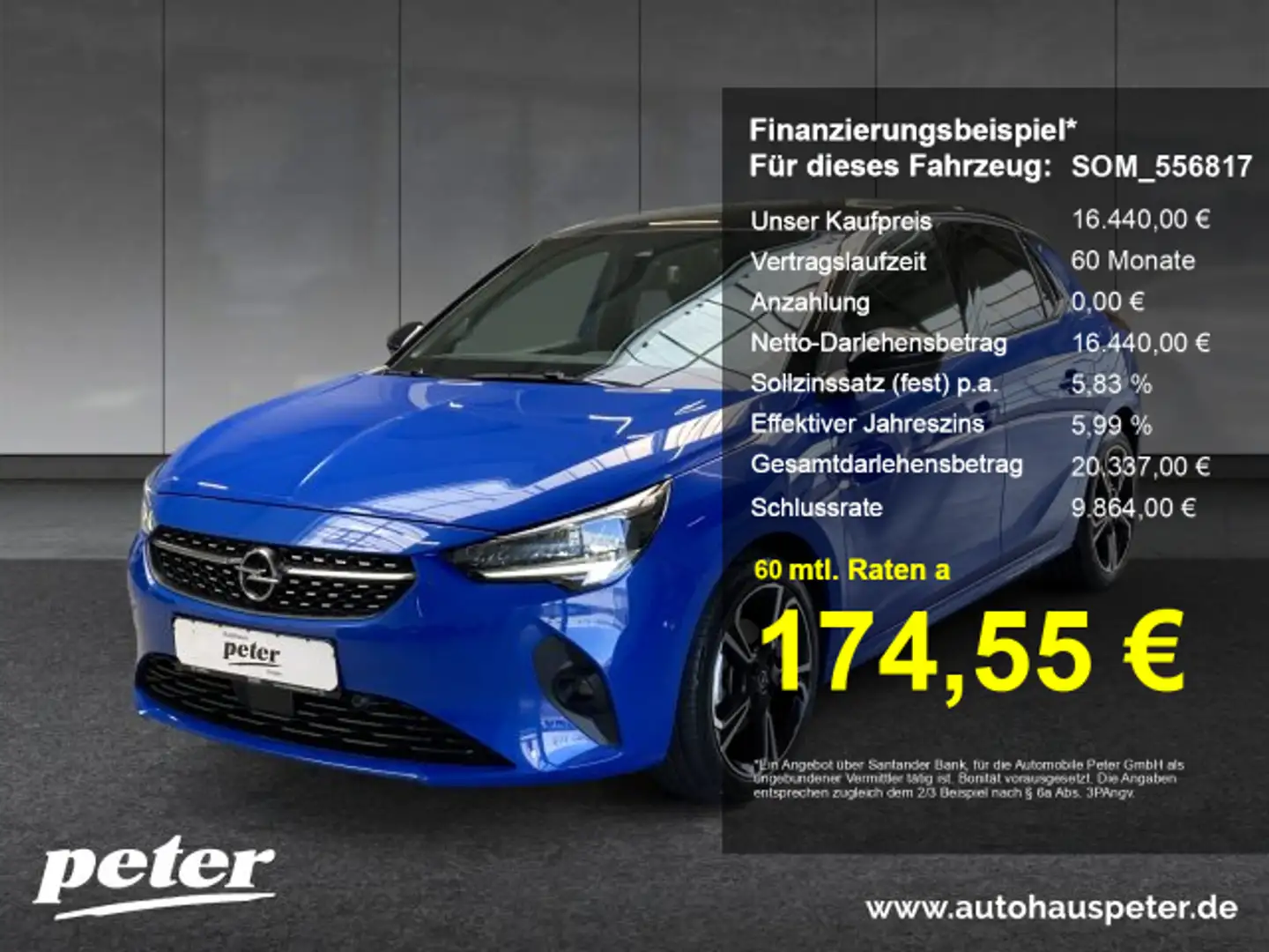 Opel Corsa Corsa F 1.2 Turbo Elegance Klimaautomatik Sitzheiz Bleu - 1