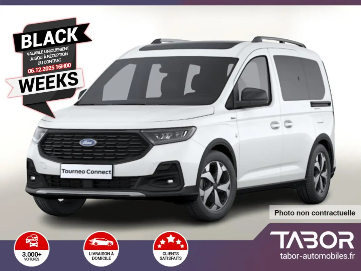 Ford Tourneo Connect TDCI 122 Aut Active GPS Blanc - 1