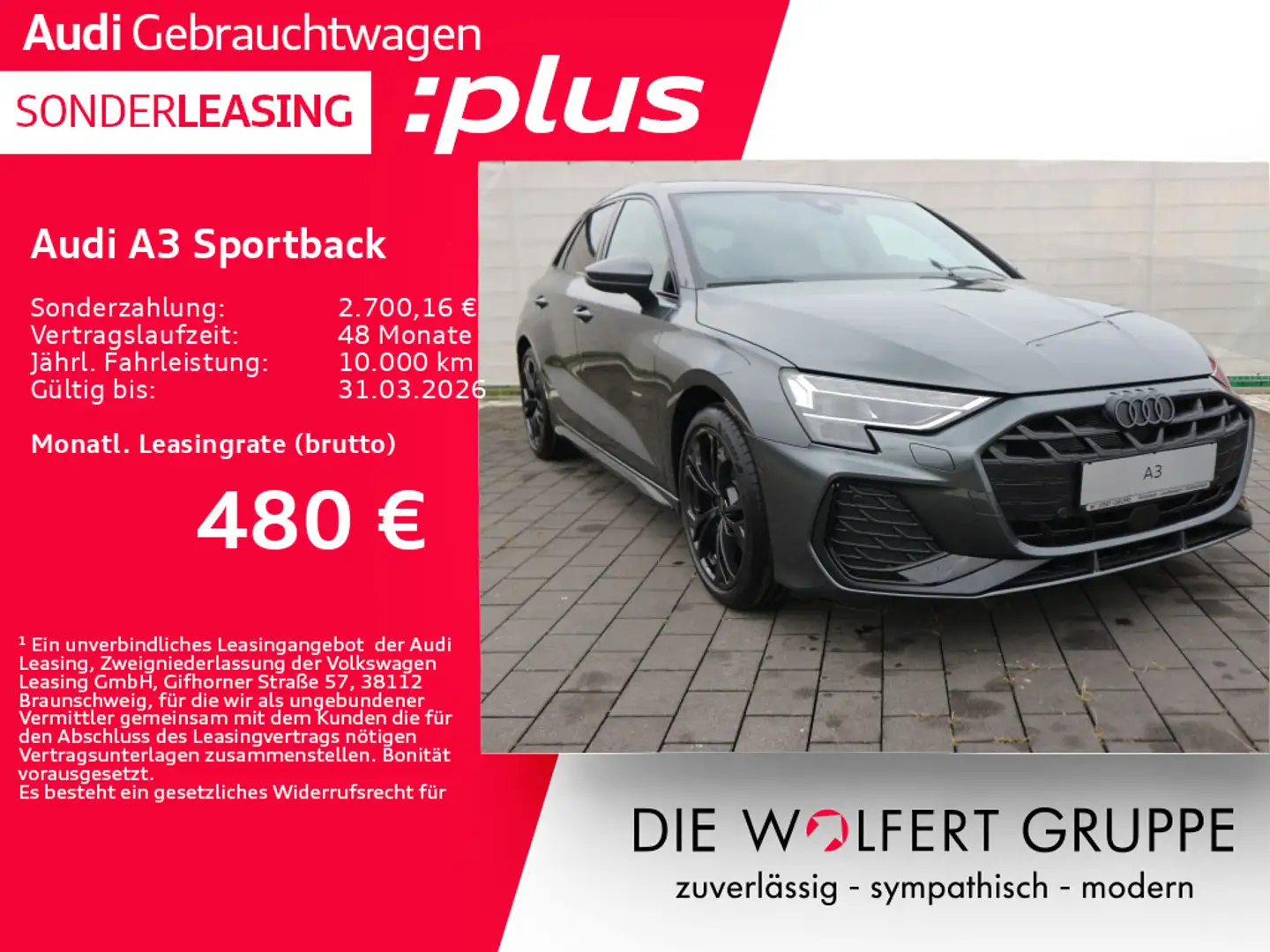 Audi A3 S line 35 TDI S tronic*AHK*MATRIX* Grau - 1