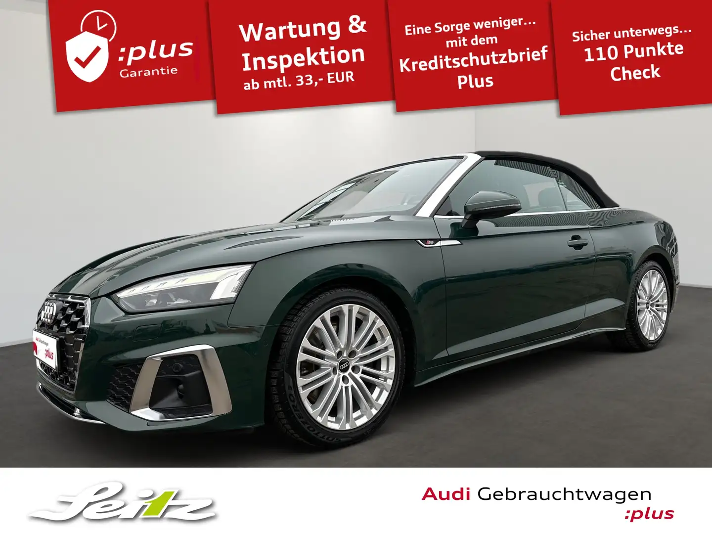 Audi S5 Cabriolet 3.0 TFSI quattro *B&O*MATRIX*KAMERA*NAVI Vert - 1