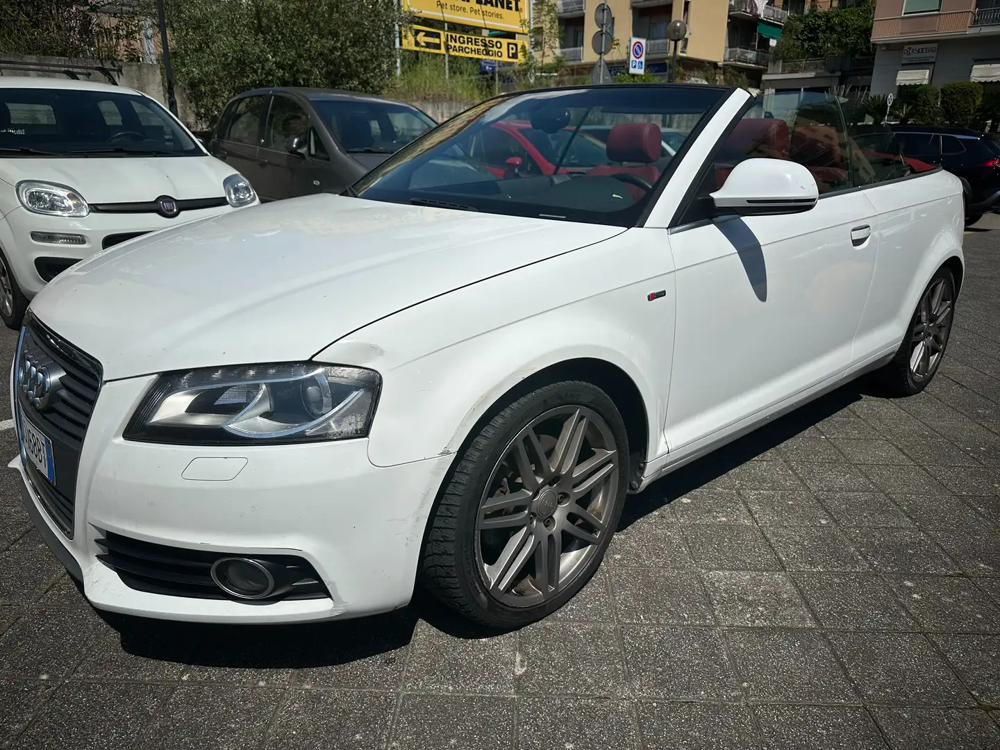 Audi A3 A3 Cabrio 2.0 TFSI 200CV Ambition s-tronic SLINE Bianco - 1