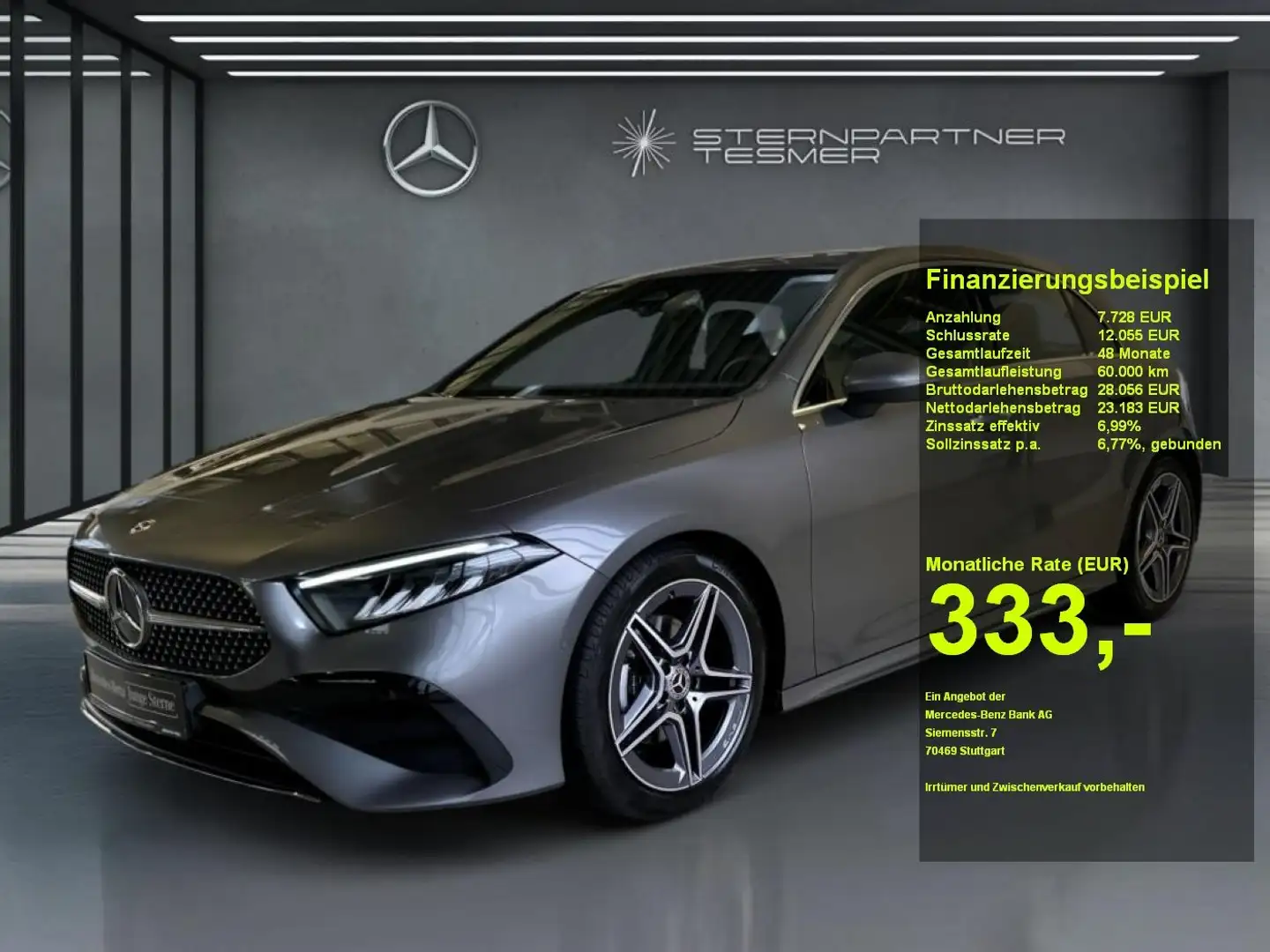 Mercedes-Benz A 200 AMG+MBUX+Ambiente+KAMERA+Sportausp.+NAVI Grau - 1