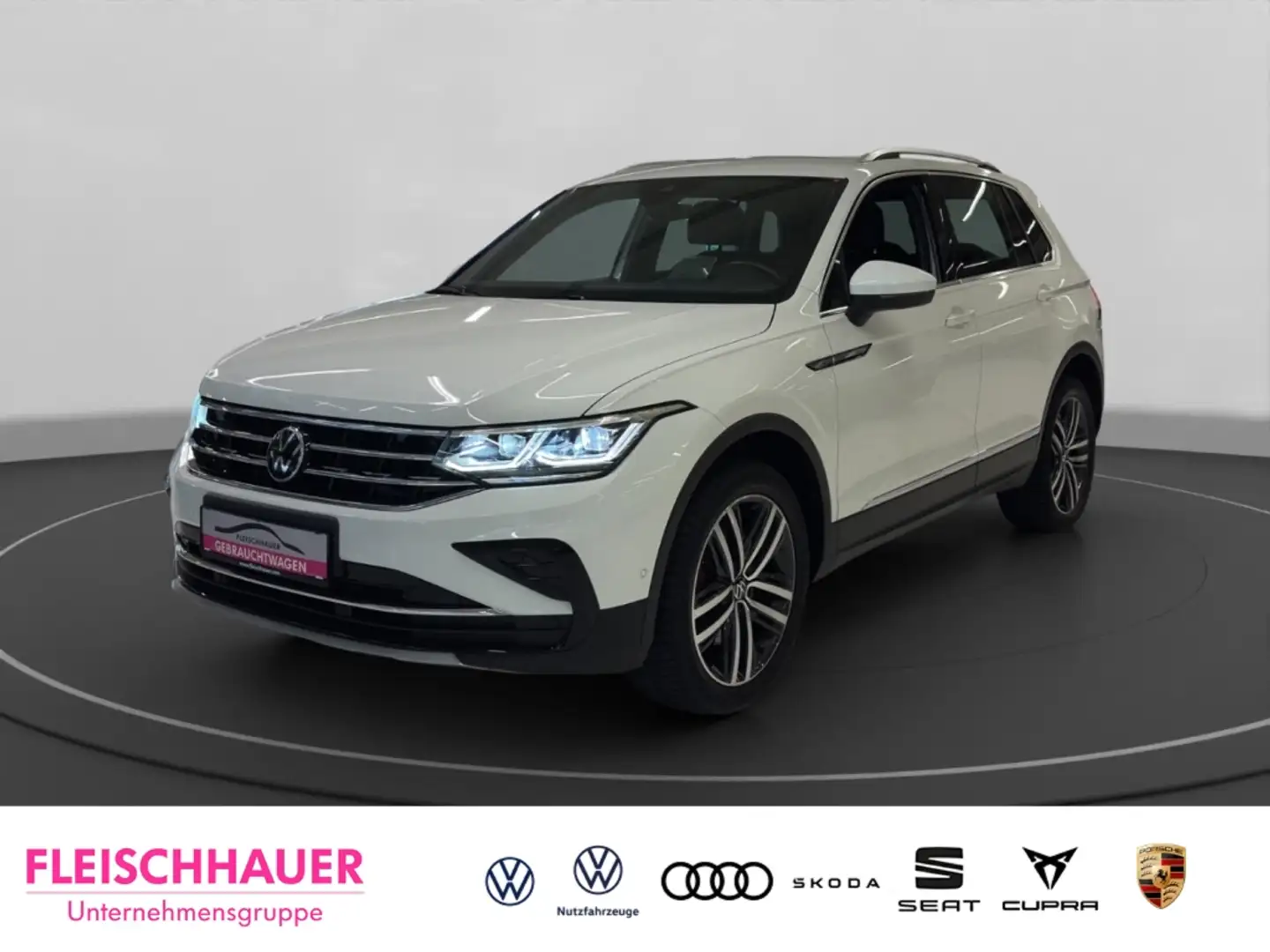Volkswagen Tiguan Elegance 2.0 TDI 4M Matrix+Navi+AHK+Stdhzg+360° Weiß - 1