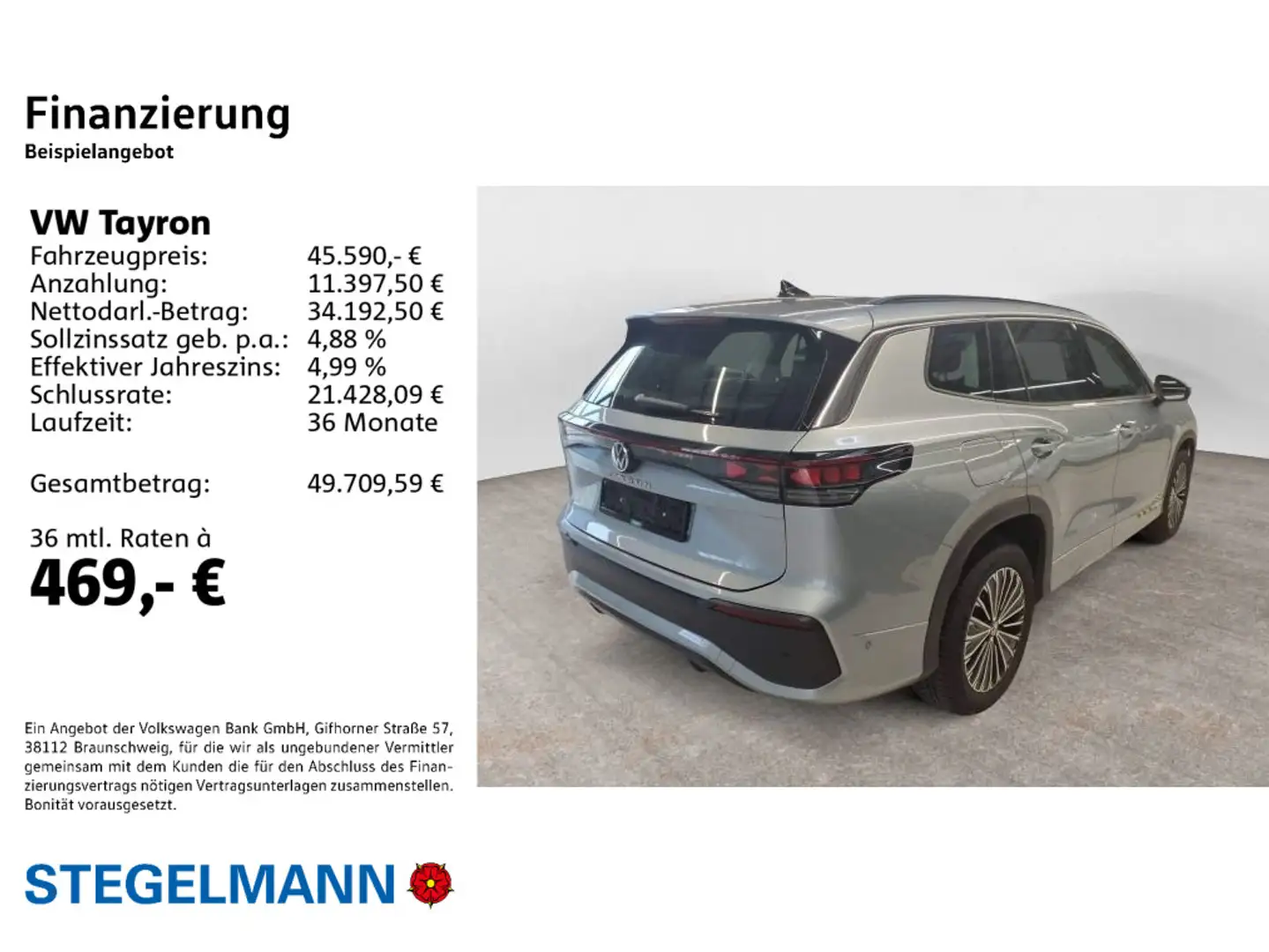 Volkswagen Tayron 2.0 TDI DSG 4M Life 7-Sitzer *AHK*Navi*Ka Silber - 2