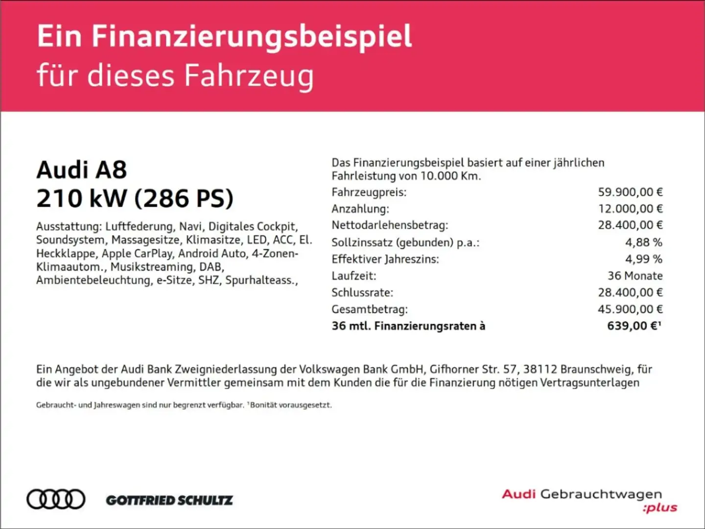 Audi A8 50 TDI LEDER MATRIX ACC KAMERA UVM. Schwarz - 2