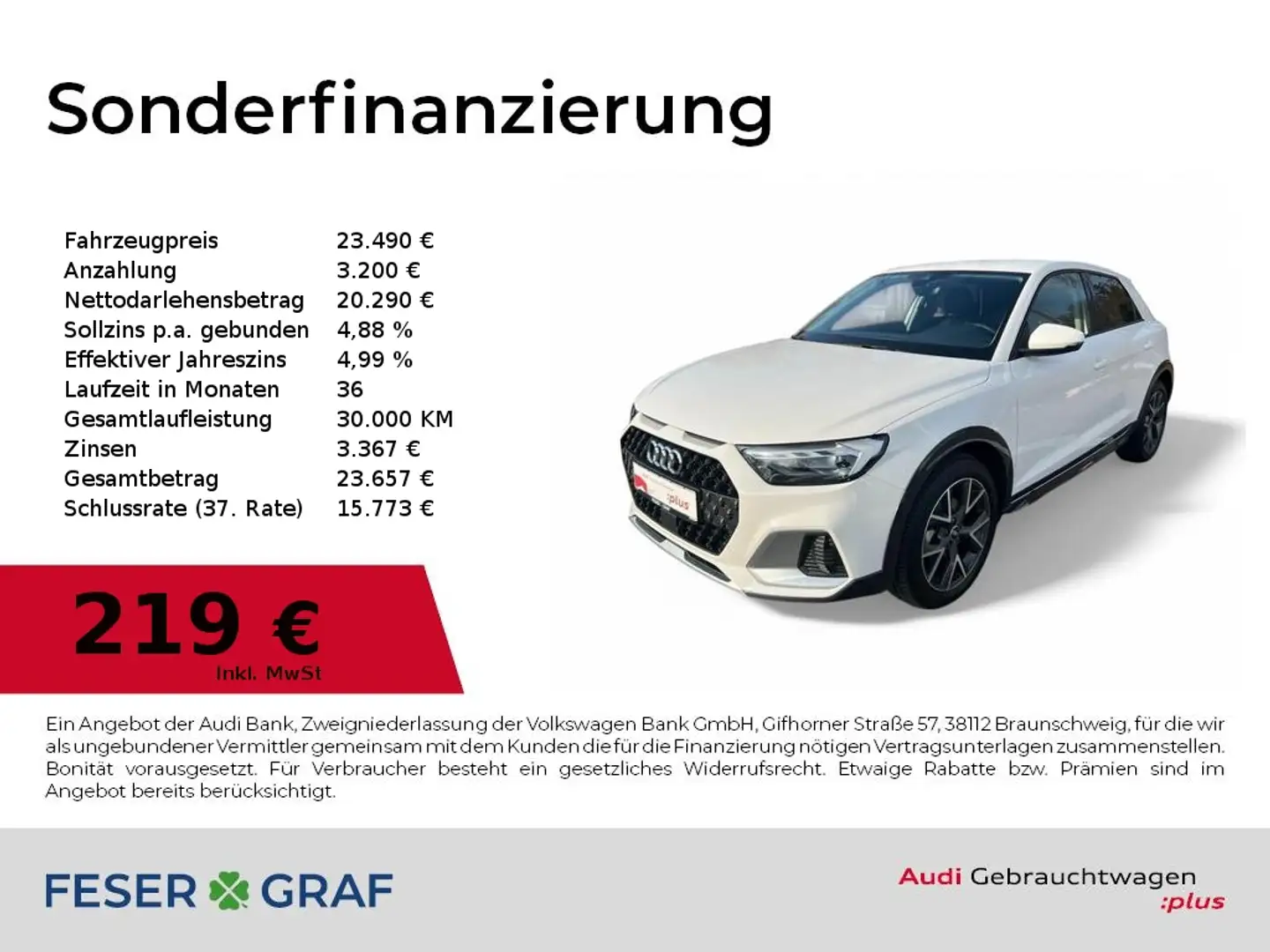 Audi A1 allstreet 30 TFSI S tronic LED/SHZ/CarPlay/Comfort Weiß - 1