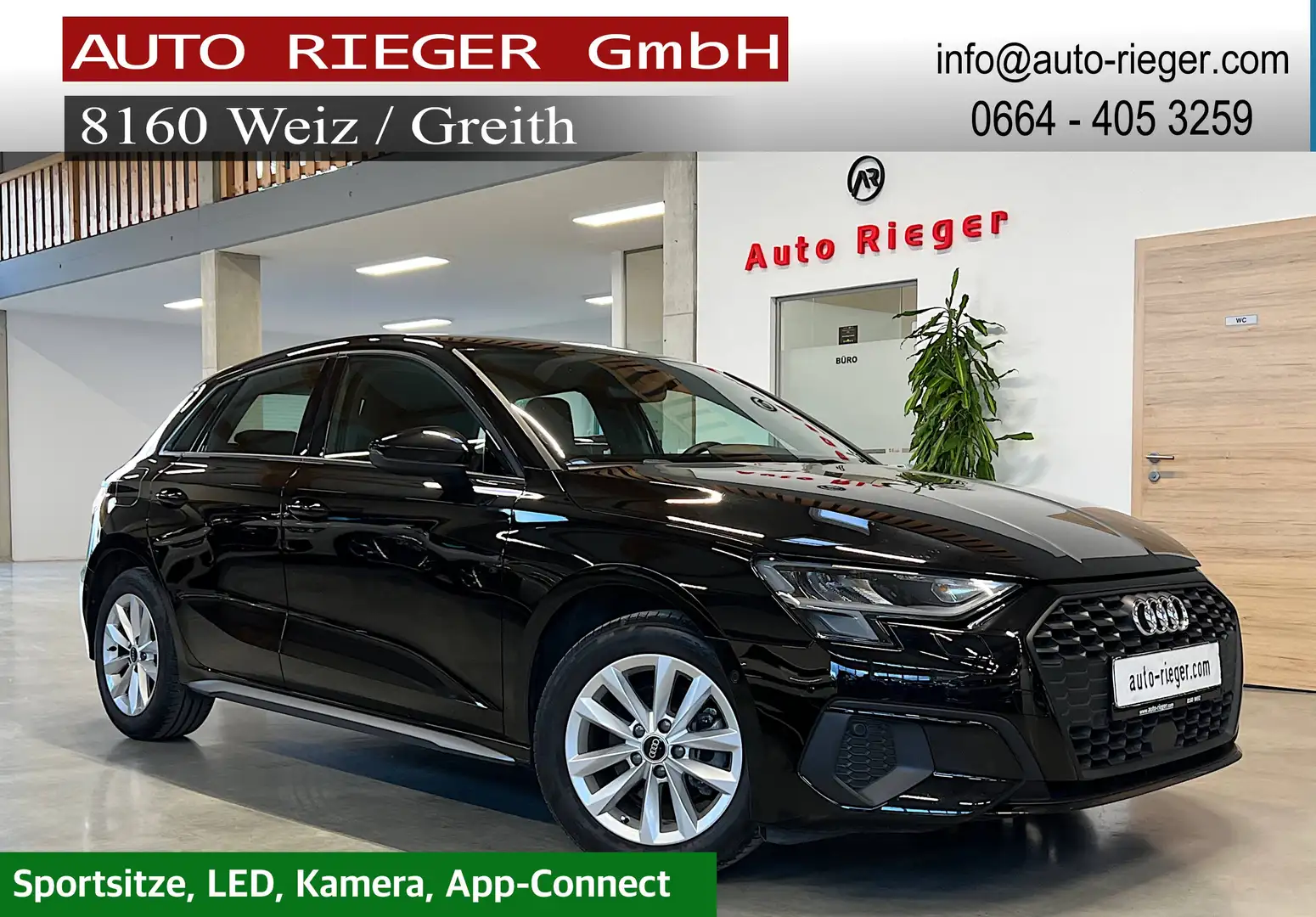 Audi A3 Sportback 35 TFSI Sportsitze, LED, App-Connect Schwarz - 1
