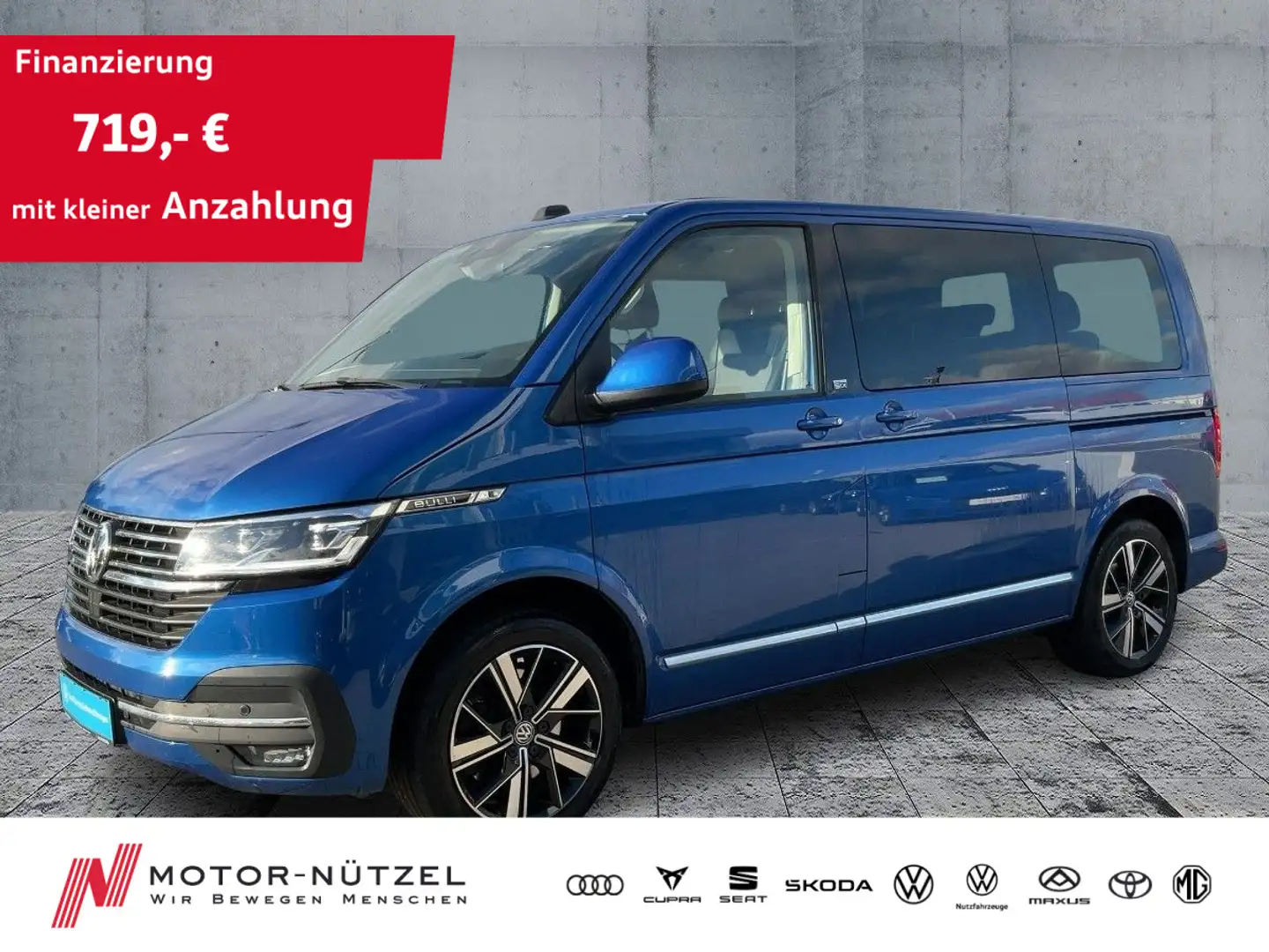 Volkswagen T6.1 Multivan 2.0TDI 4M GENERATION SIX STDHZG+VC Blauw - 1