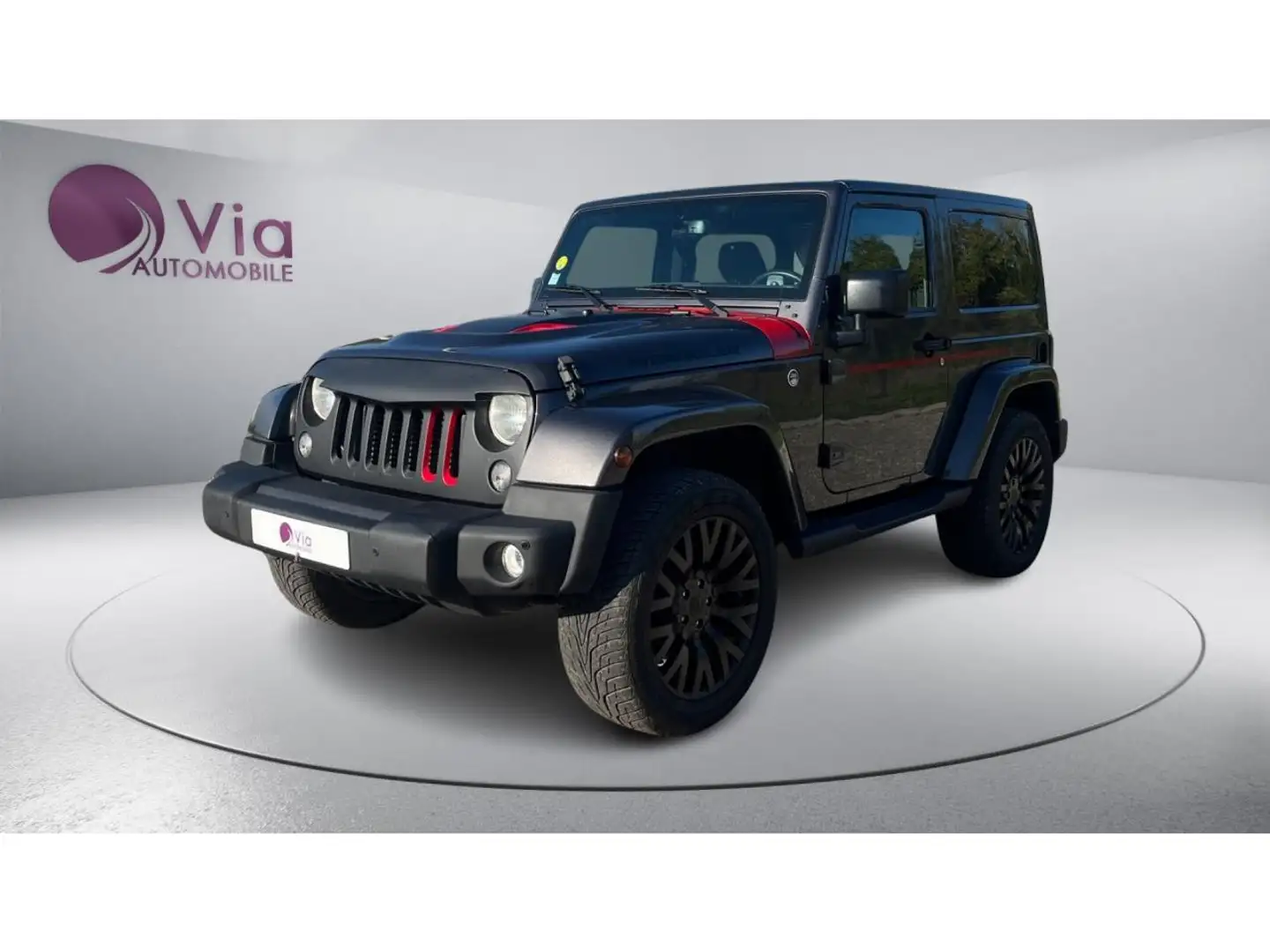 Jeep Wrangler 2.8 CRD 200 BVA Sahara - ATTELAGE / SON ALPINE / SIEGES CHAUFFANTS Gris - 1