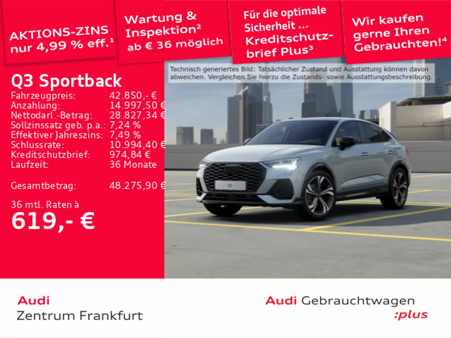 Audi Q3 35 TDI S tronic S line Matrix-LED P Silber - 1