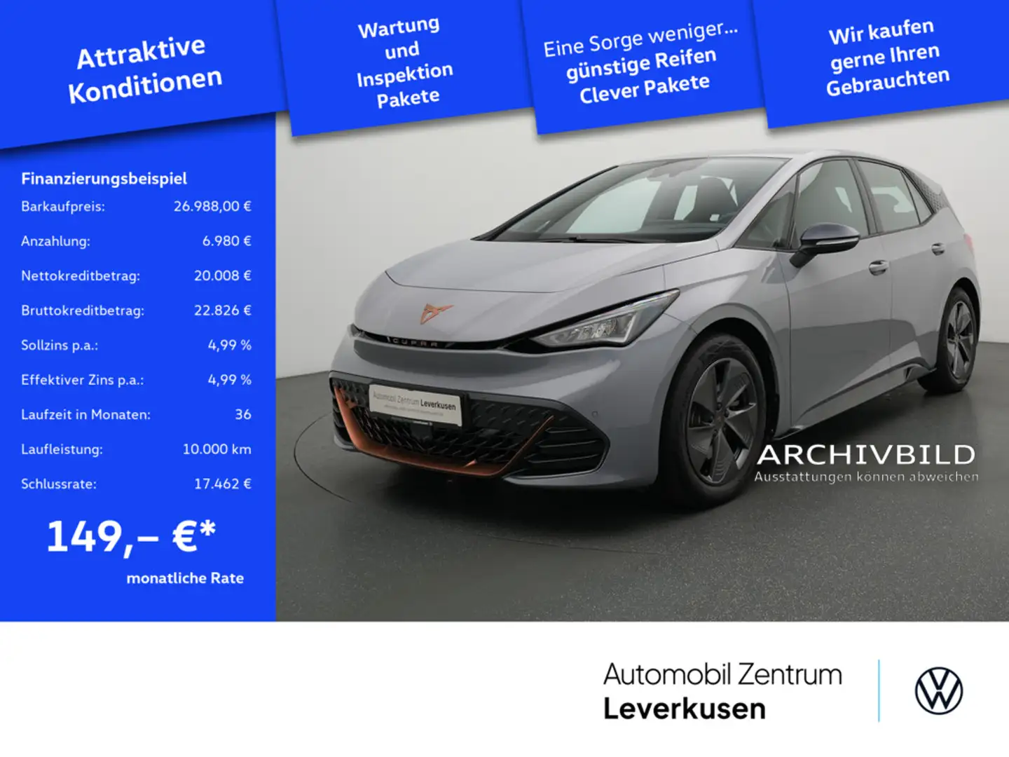 CUPRA Born 150 kW CARPLAY LED VIRT SHZ PDC Schwarz - 1