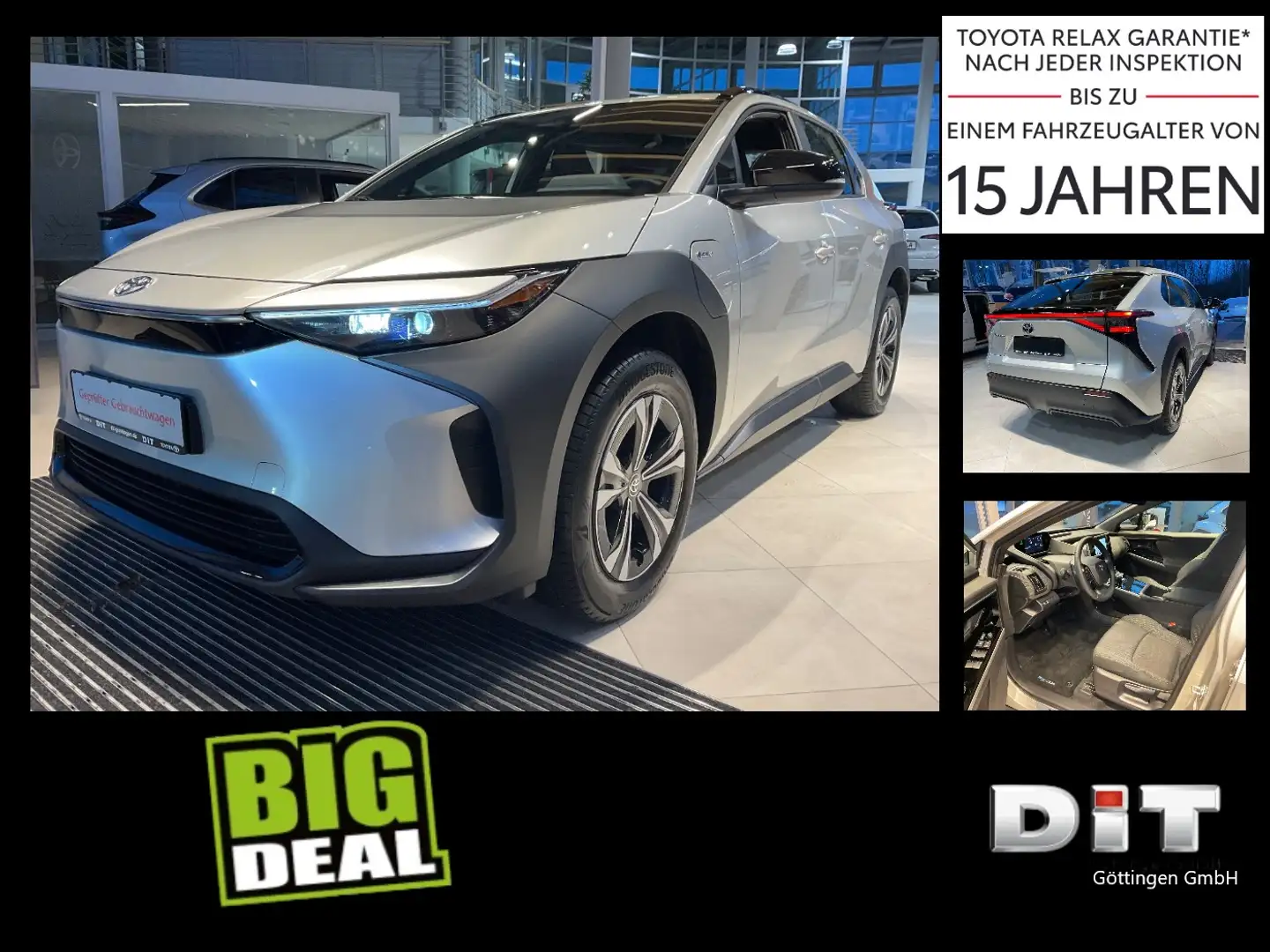 Toyota bZ4X FWD Comfort ACC+LED+Navi+2xKlima+Kam.+AUT Silber - 2