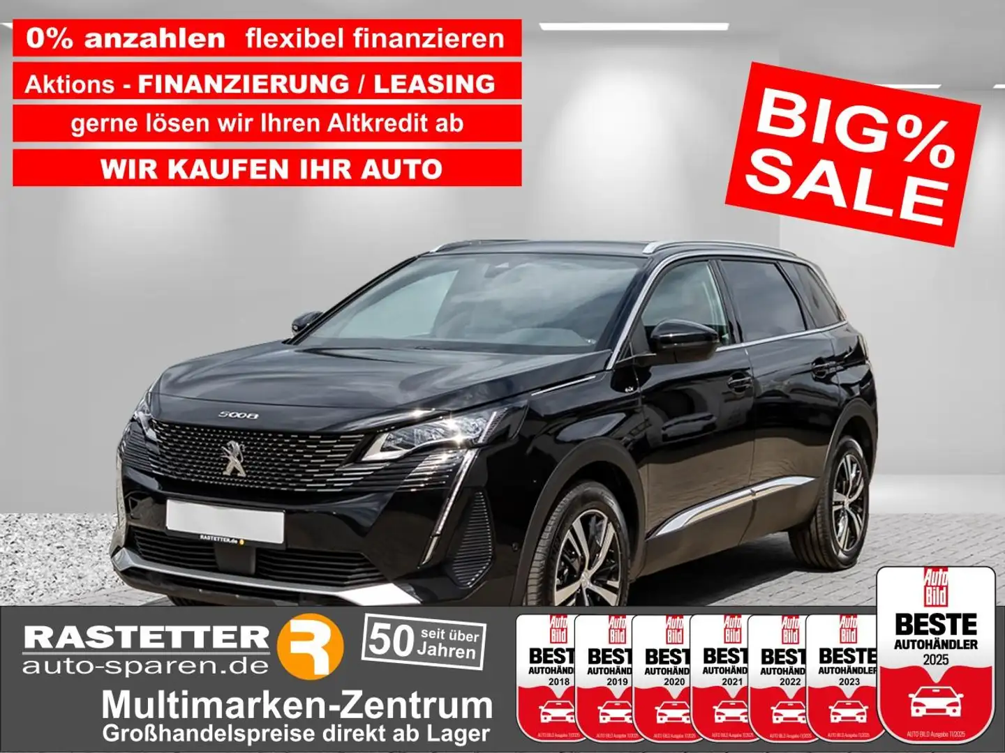 Peugeot 5008 EAT8 GT 7Sitze+eHeckkl+Navi+ACC+Keyless+virtCP+Kam Negro - 1