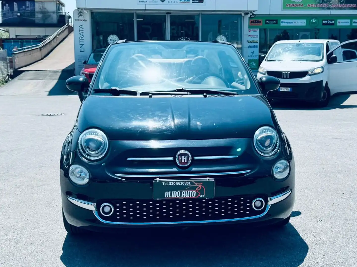 Fiat 500C 500C 1.2 Lounge 69cv Noir - 1