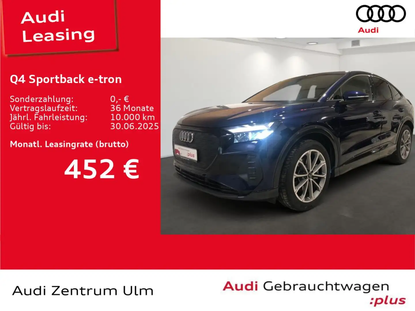 Audi Q4 e-tron Sportback 45 e-tron AHK NAV+ E-KLAPPE Blau - 1
