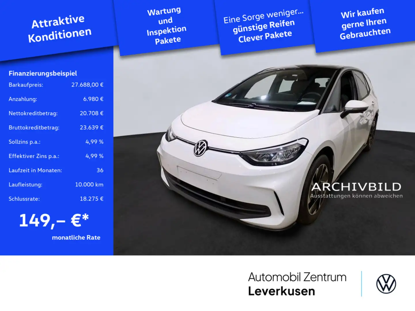 Volkswagen ID.3 Pro VIRT CARPLAY LED PDC Weiß - 1