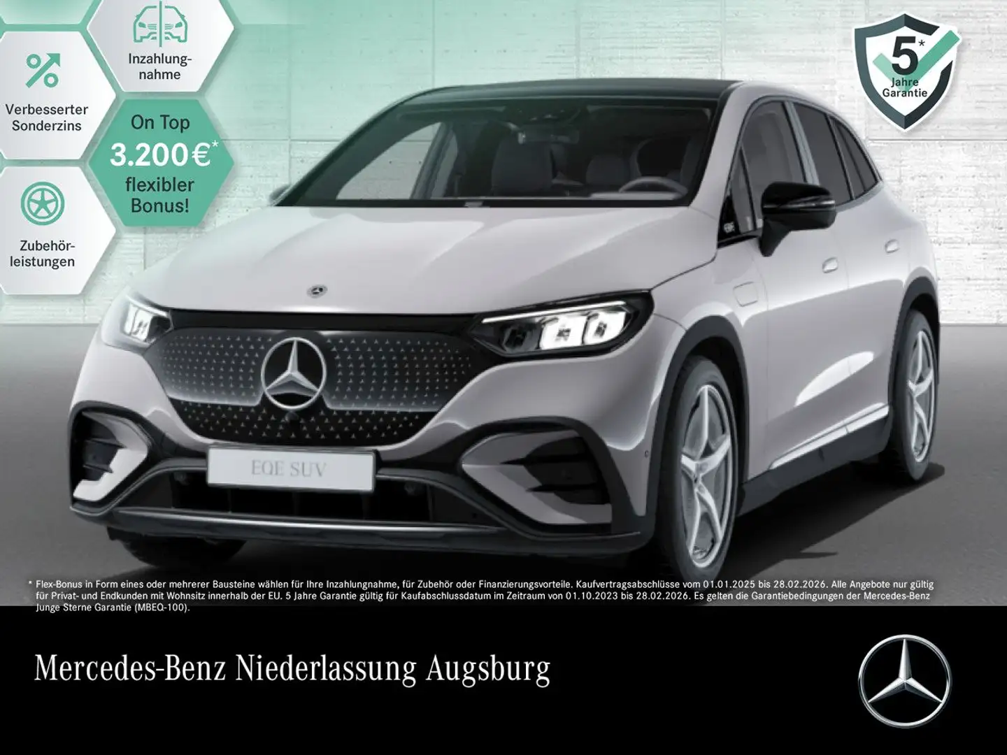 Mercedes-Benz EQE SUV EQE 300 AMG+NIGHT+PANO+360+LED+TOTW+KEYLESS Grau - 1