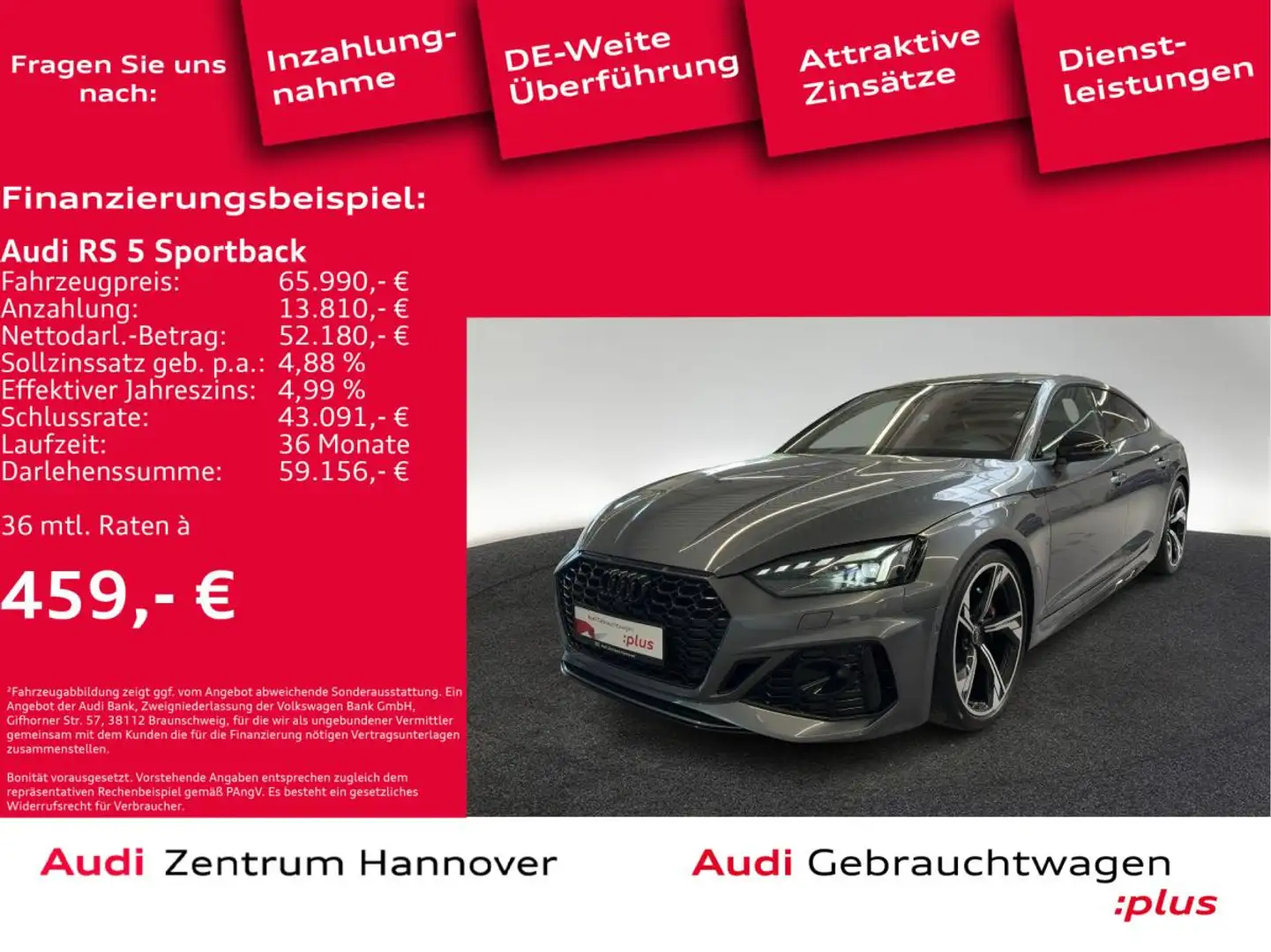 Audi RS5 RS 5 Sportback 2.9 TFSI quattro Grau - 2