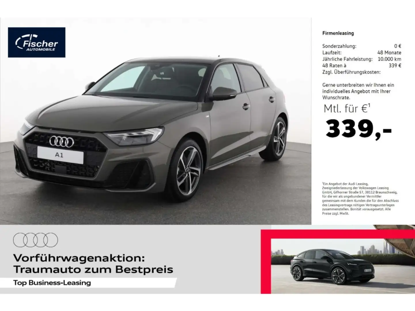 Audi A1 Sportback 30 TFSI S line LP: 37.450,- Grau - 1