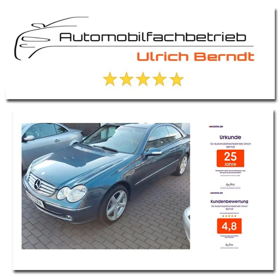 Mercedes-Benz CLK 240 Ele. - Originalzustand - Service MB A+B Blau - 1