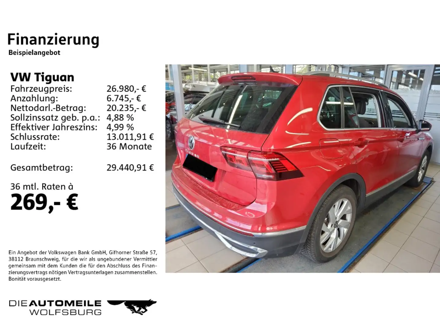 Volkswagen Tiguan 1.5 TSI DSG Elegance AHK / Standhzg / ACC Rot - 2