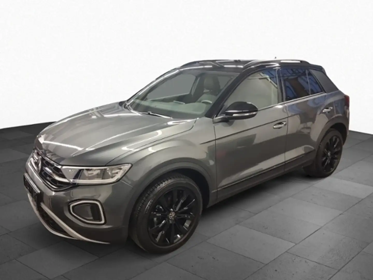 Volkswagen T-Roc 1,5 TSI DSG BLACK STYLE VOLLLEDER NAVI AHK LED SH Gris - 2