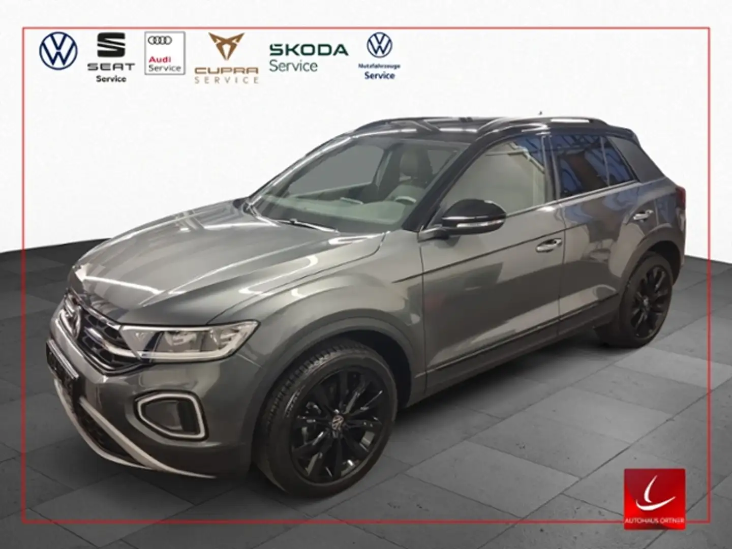 Volkswagen T-Roc 1,5 TSI DSG BLACK STYLE VOLLLEDER NAVI AHK LED SH Gris - 1