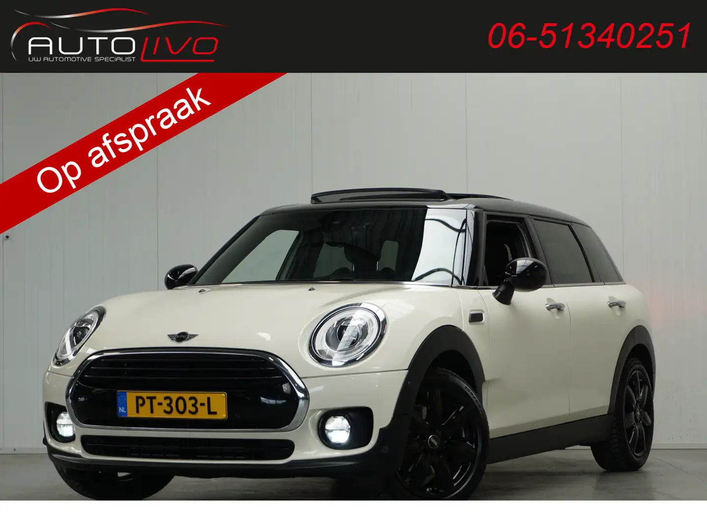 MINI Cooper Clubman 1.5 136 PK! John Works! XENON PANO NAVI CLIMA PDC Wit - 1
