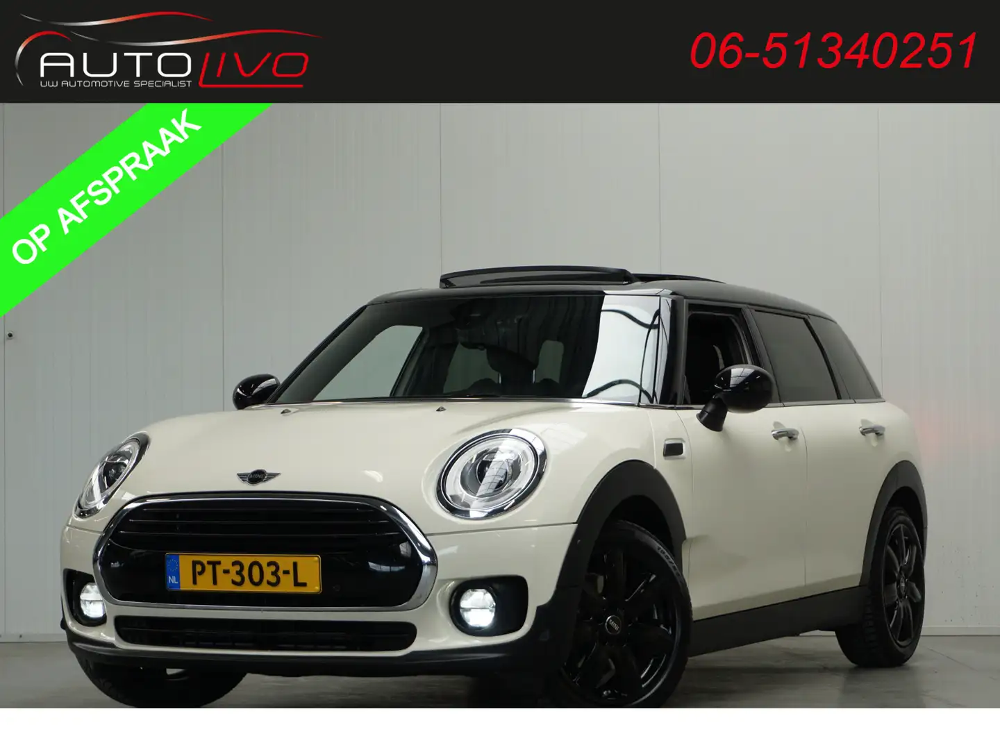 MINI Cooper Clubman 1.5 136 PK! John Works! XENON PANO NAVI CLIMA PDC Wit - 1